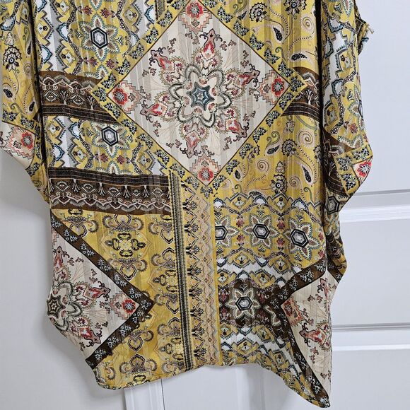 UMGEE Small/Medium Multicolor Boho Metallic Open Front Kimono Duster Topper - Picture 7 of 10